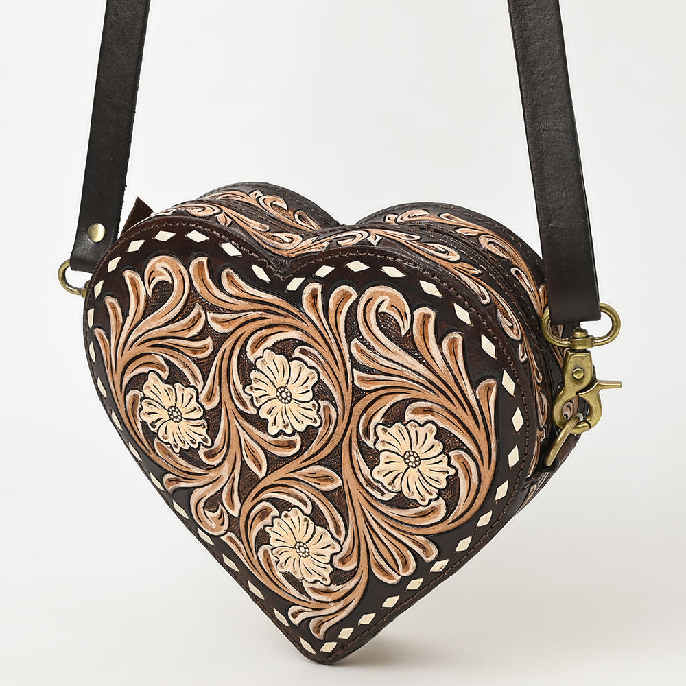 American Darling Canteen Hand Tooled Genuine Leather Women Bag Western Canteen Handbag Purse |