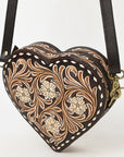 American Darling Adbga425A Canteen Hand Tooled Genuine Leather Women Bag Western Handbag Purse