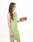 American Darling ADBGA428A Clutch Hand Tooled Genuine Leather women bag western handbag purse