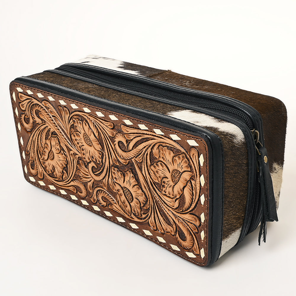 American Darling Hand Tooled Hair On Genuine Leather Women Bag Western Handbag Purse