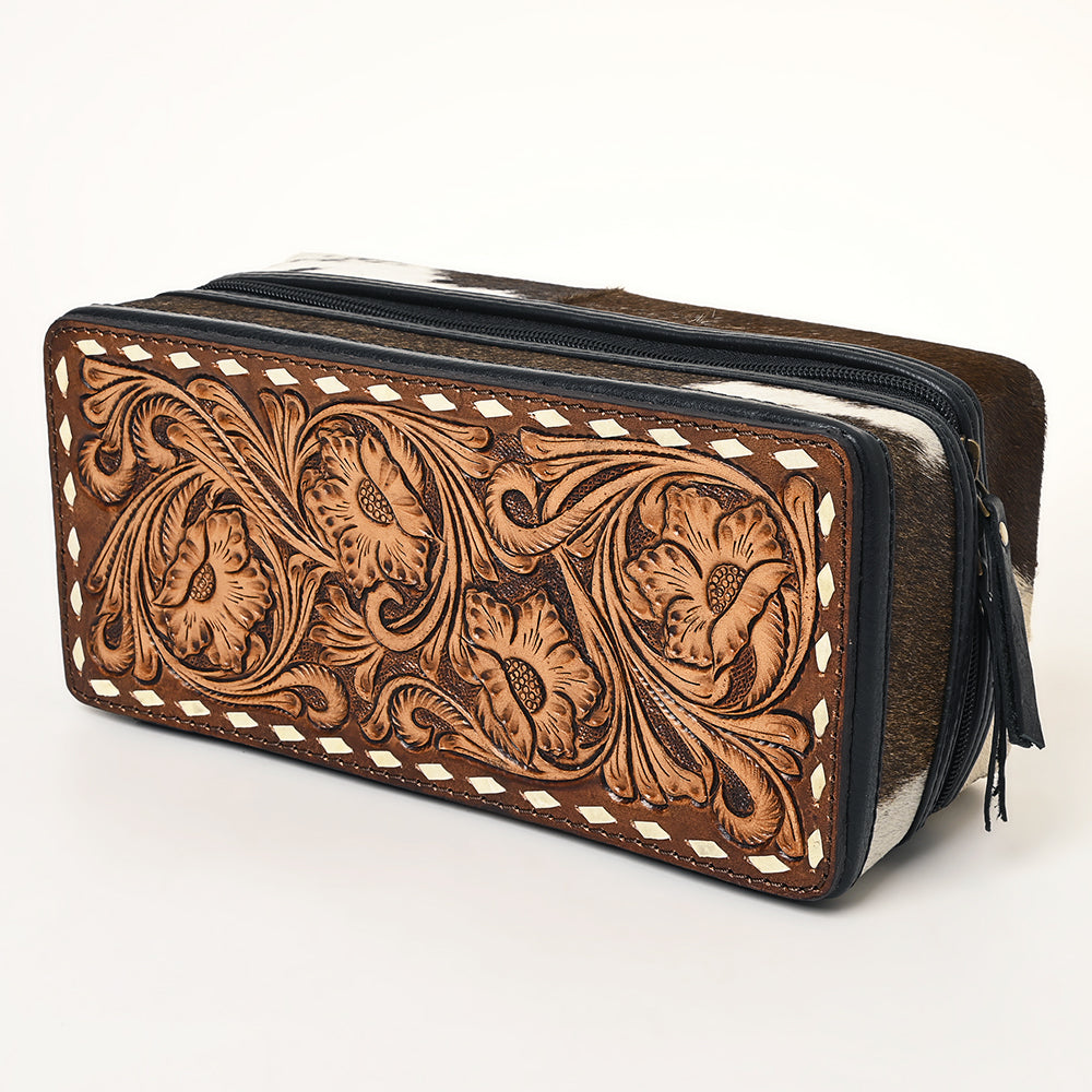 American Darling Hand Tooled Hair On Genuine Leather Women Bag Western Handbag Purse