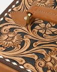 American Darling Adbga454D Jewelry Case Hand Tooled Hair-On Genuine Leather Women Bag Western Handbag Purse