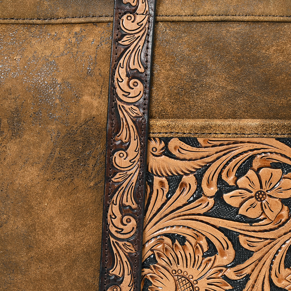 American Darling ADBGA479A Tote Hand Tooled Genuine Leather Women Bag Western Handbag Purse