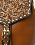 OHA139 Ohlay Western Genuine Leather Hand Tooled Women Backpack Bags