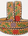 American Darling  Beautifully Hand Tooled Genuine American Leather Belt Men and  Women