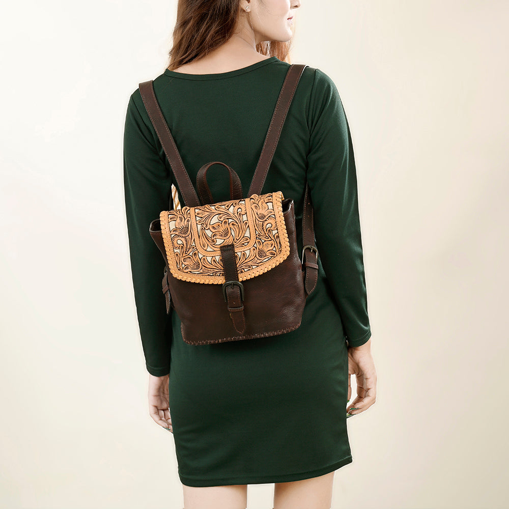 American Darling ADBGZ834 Hand Tooled Genuine Leather women bag western handbag purse