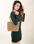American Darling Hand Tooled Genuine Leather women bag western handbag purse
