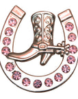 Western Screw Back Concho Amethyst Horseshoe Boots Crystals Headstall