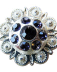 Western Screw Back Conchopurple Berry Crystals Headstall Cowgirl 1 In