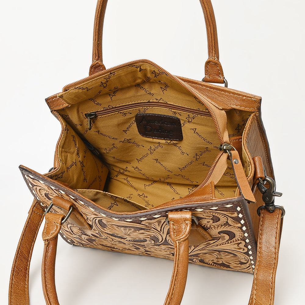 American Darling ADBG1453 Cross Body Hand Tooled Genuine Leather women bag western handbag purse