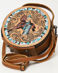 American Darling ADBG1457 Cross Body Hand Tooled Genuine Leather women bag western handbag purse