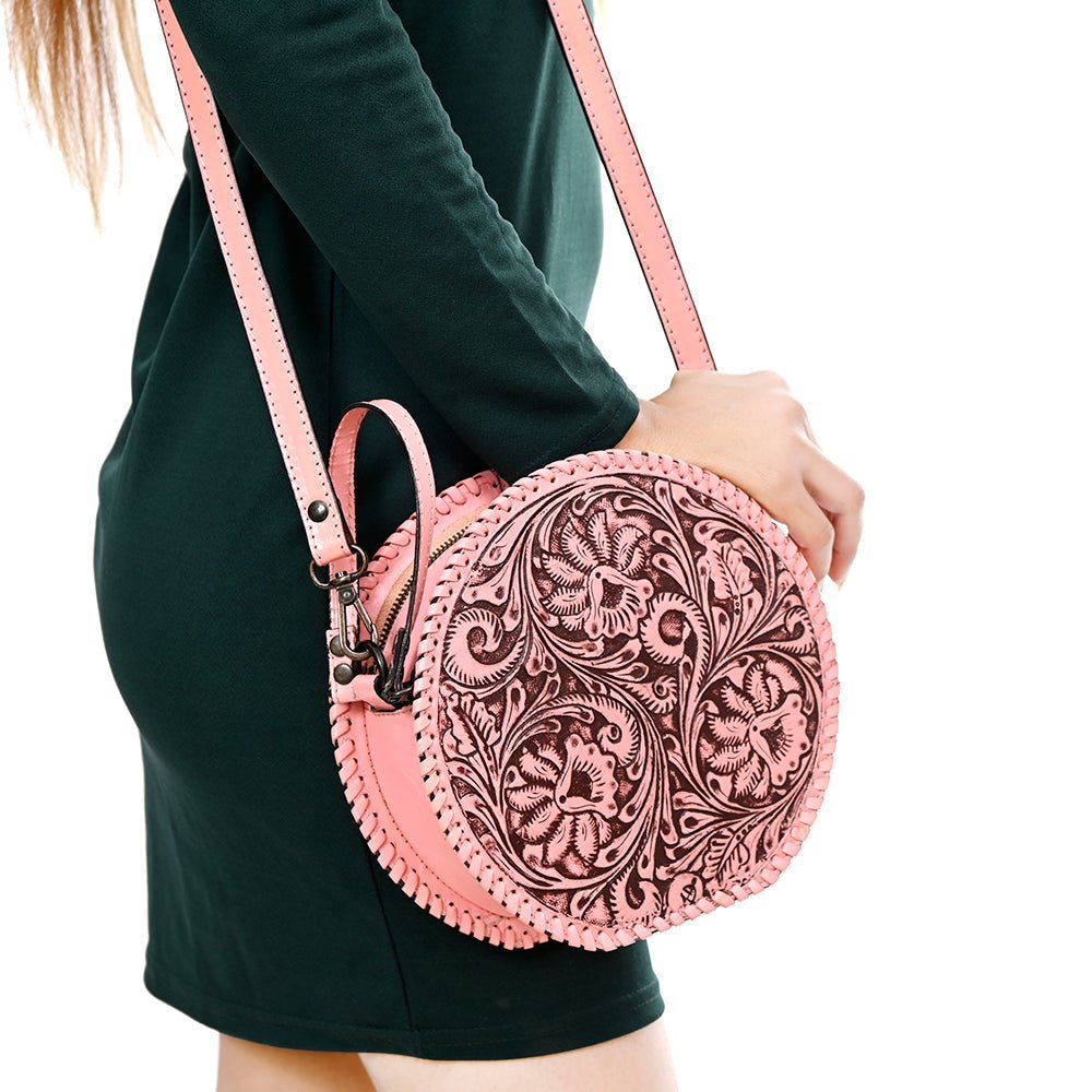 American Darling Canteen Hand Tooled Genuine Leather Women Bag Western Handbag Purse