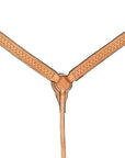 HILASON Western Horse Genuine American Leather Headstall & Breast Collar Set Tan