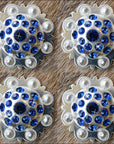 Western Screw Back Concho Sapphire Berry Crystals Headstall Tack Cowgirl