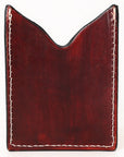 American Darling Floral Women & Men Hand Carved Genuine Leather Card Holder