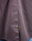 HILASON Outerwear Short Length Lightweight Waterproof Oilskin Duster Coat Rain Jacket Brown