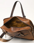American Darling ADBG1183 Hand Tooled Crocodile Embossed Genuine Leather Women Bag Western Handbag Purse