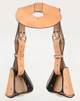 HILASON Western Horse Slip-On Stirrup Kids Genuine Leather Tan