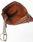 Spaghetti Western Swc436Cg Coin Purse Vintage Handmade Drum Dyed Genuine European Cowhide Leather Women Bag Western Handbag Purse