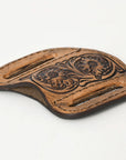 Hilason Leather Angled Knife Scabbard Sheath Cover Floral Tooled
