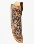 Med-Lrg Hilason Western Floral Stylish Design Geniune Leather Knife Holder