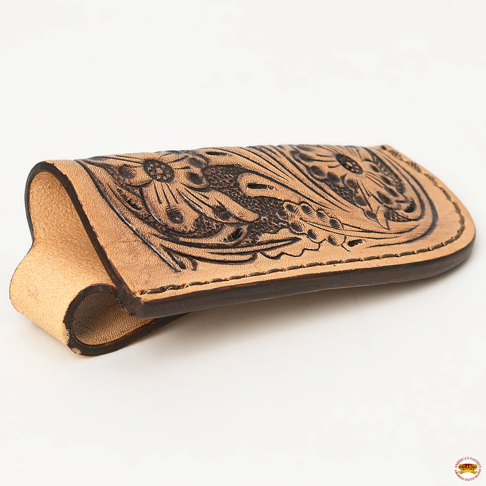 Med-Lrg Hilason Western Floral Stylish Design Geniune Leather Knife Holder