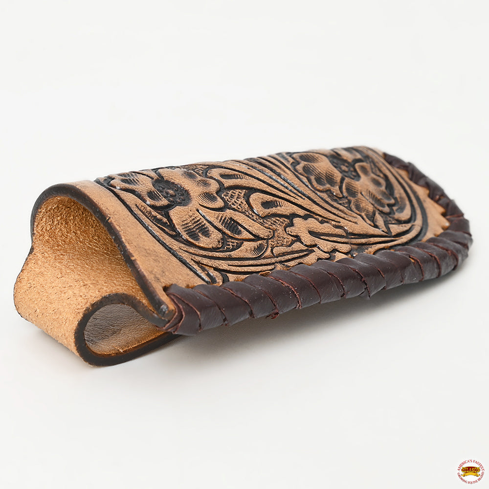 Med-Lrg Hilason Western Floral Stylish Design Geniune Leather Knife Holder