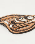 Hilason Leather Angled Knife Scabbard Sheath Cover Floral Tooled