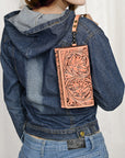 American Darling Clutch Hand Tooled Genuine Leather women bag western handbag purse