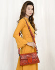 American Darling Wallet Hand Tooled Genuine Leather women bag western handbag purse
