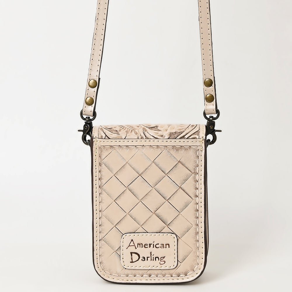 American Darling Cell Phone Holder Hand Tooled Genuine Leather women bag western handbag purse