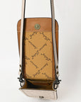 American Darling Cell Phone Holder Hand Tooled Genuine Leather women bag western handbag purse