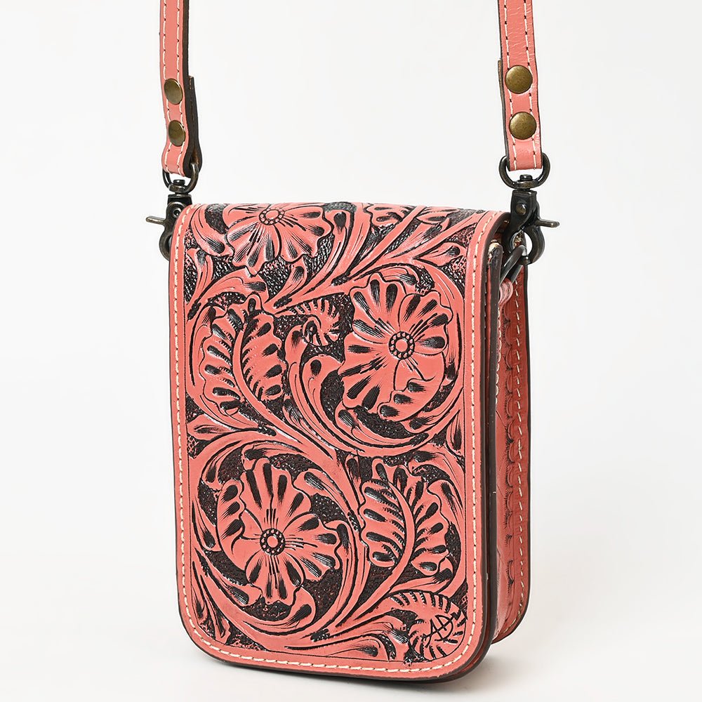 American Darling Cell Phone Holder Hand Tooled Genuine Leather women bag western handbag purse