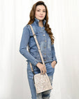 American Darling Cross Body Hand Tooled Genuine Leather women bag western handbag purse