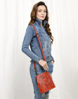 American Darling Cross Body Hand Tooled Genuine Leather women bag western handbag purse
