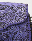 American Darling ADBG1137A Clutch Hand Tooled Genuine Leather women bag western handbag purse