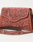 American Darling ADBG1137A Clutch Hand Tooled Genuine Leather women bag western handbag purse