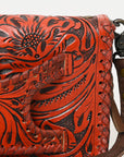 American Darling Clutch Hand Tooled Genuine Leather Women Bag Western Handbag Purse