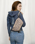 American Darling Hand Tooled Genuine Leather Women Bag Western Handbag Purse