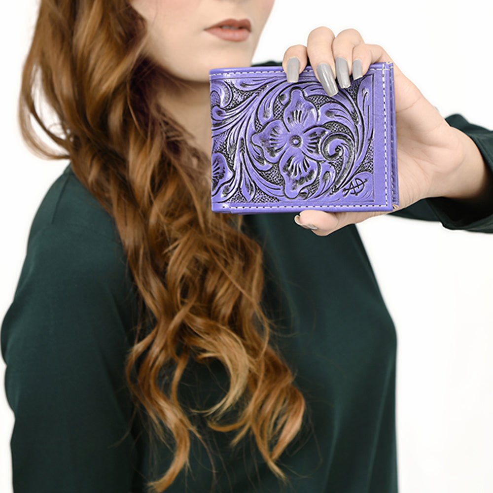 American Darling Wallet Hand Tooled Genuine Leather Women Bag Western Handbag Purse