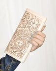 American Darling Wallet Hand Tooled Genuine Leather Women Bag Western Handbag Purse