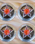 Western Screw Back Concho Star Fuchsia Crystal Bling Headstall Cowgirl