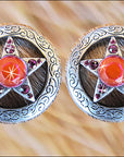 Western Screw Back Concho Star Fuchsia Crystal Bling Headstall Cowgirl