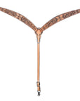 Bar H Equine Western Horse Genuine Leather Floral Carved Tack Set Tan