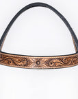 Bar H Equine Western Horse Genuine Leather Floral Carved Tack Set Tan