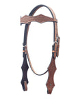 Bar H Equine Horse Genuine Leather Basket Weave Tooled Tack Set Brown
