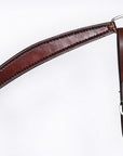 Bar H Equine Western Leather Headstall & Breast Collar Dark Brown