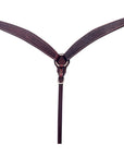 Bar H Equine Western Leather Headstall & Breast Collar Basket Weave Dark Brown