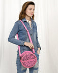 American Darling Canteen Hand Tooled Genuine Leather Women Bag Western Handbag Purse