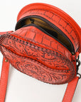 American Darling Canteen Hand Tooled Genuine Leather Women Bag Western Handbag Purse